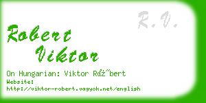 robert viktor business card